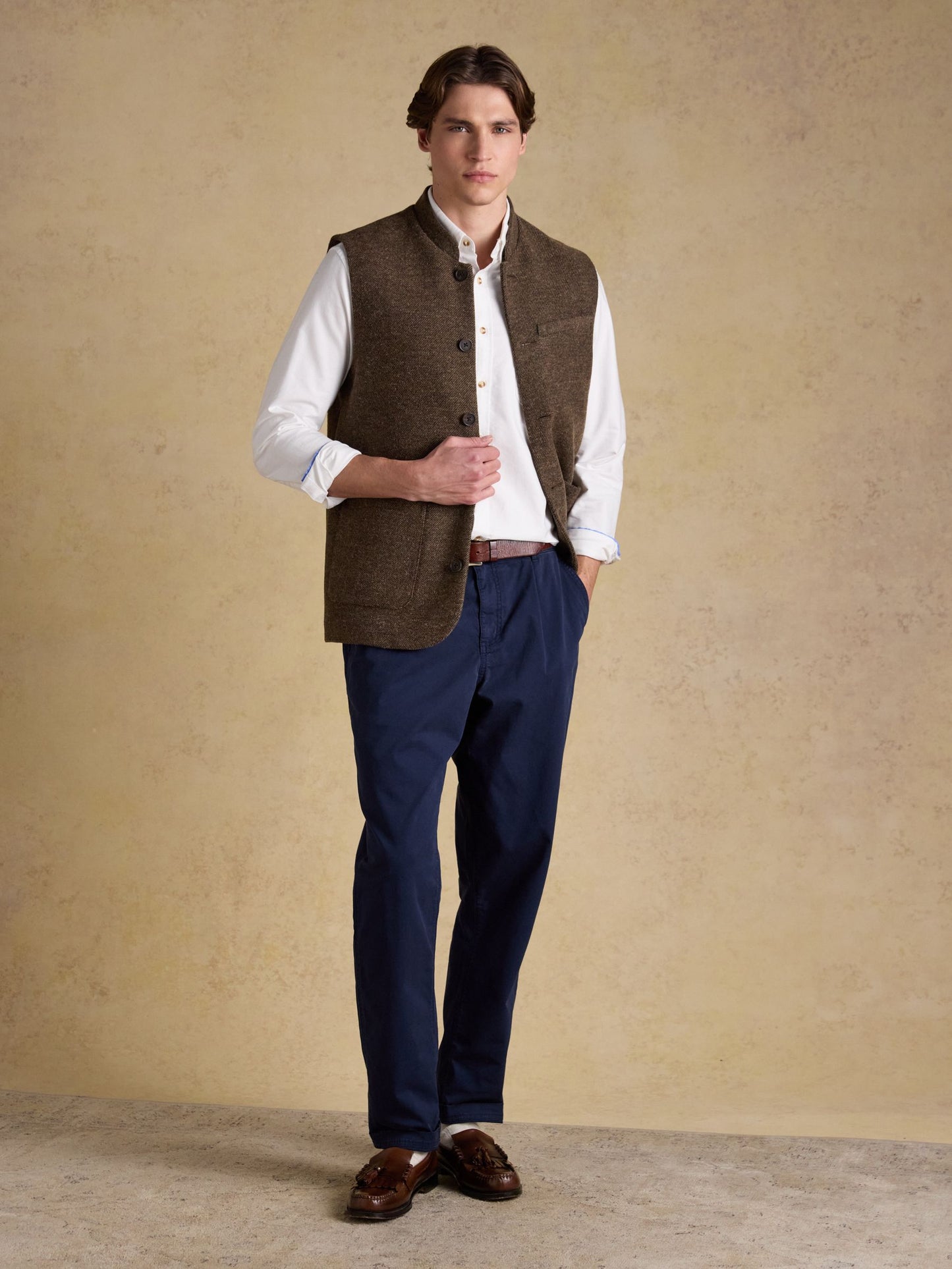 Brown Tweed Gilet