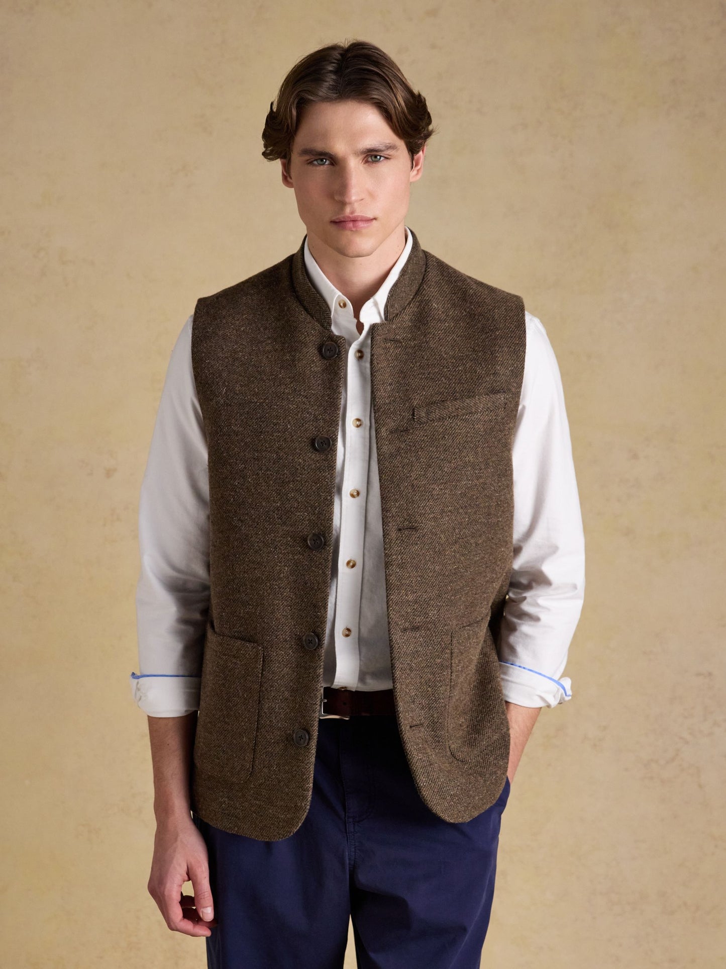 Brown Tweed Gilet