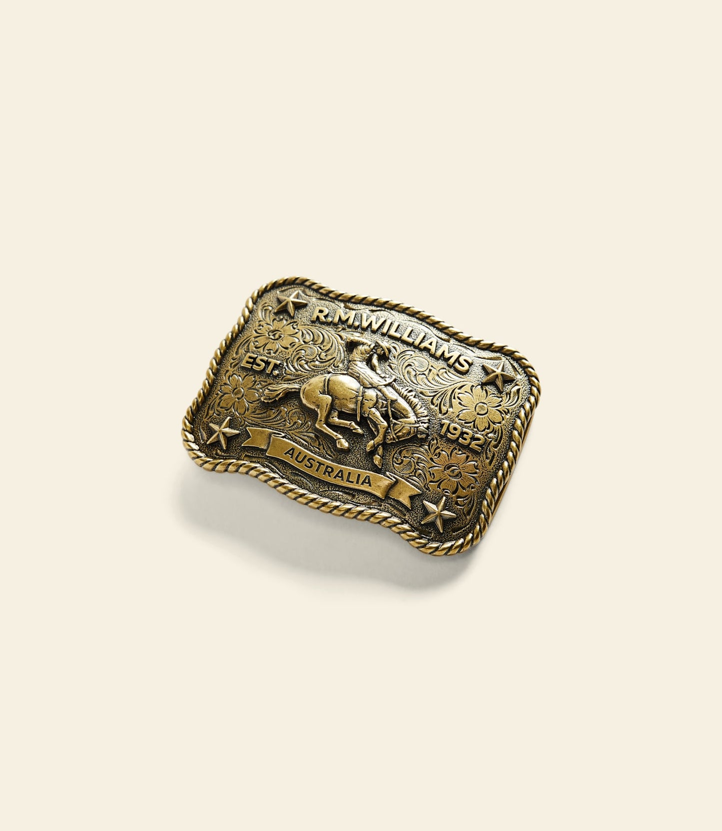 Cloudbuster Trophy Buckle Antique Brass