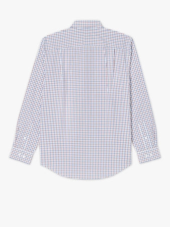 Collins shirt Navy/Burgundy/White Stripe