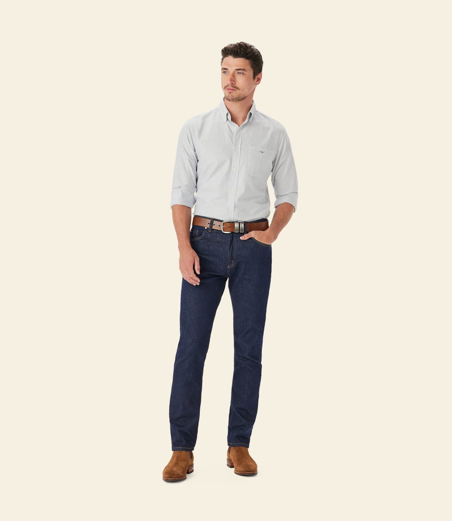 Stanley Regular Oxford Shirt Navy White