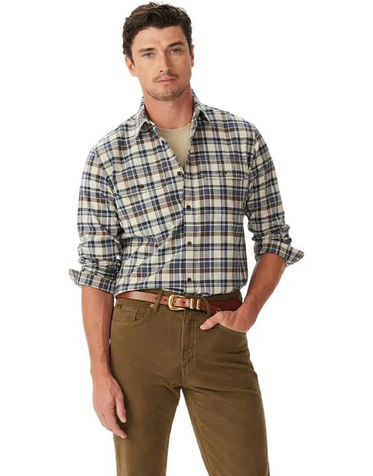 Orion Brushed Check Shirt Terracotta