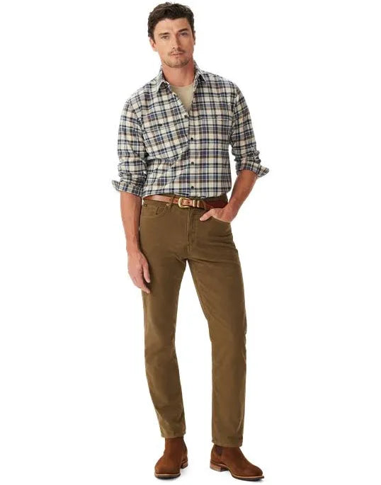 Orion Brushed Check Shirt Terracotta