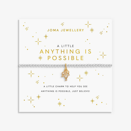 A Little 'Anything Is Possible' Bracelet In Silver and Gold Plating