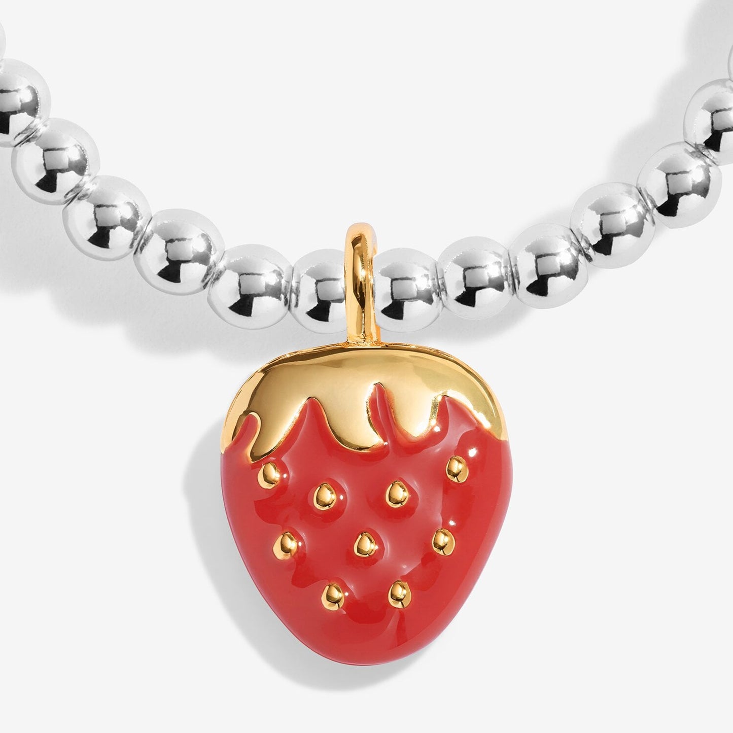 A Little Vibes 'So Berry Loved' Bracelet In Silver And Gold Plating