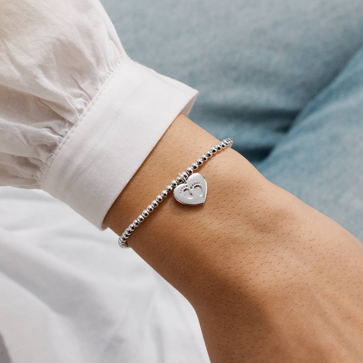 A Little 'Little Bundle Of Joy' Bracelet In Silver Plating