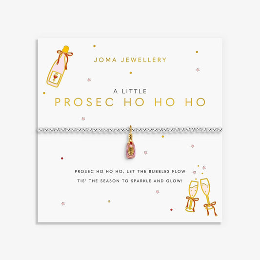 A Little Vibes 'Prosec Ho Ho Ho' Bracelet In Silver And Gold Plating