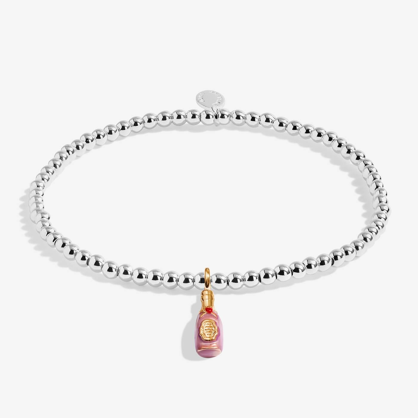 A Little Vibes 'Prosec Ho Ho Ho' Bracelet In Silver And Gold Plating