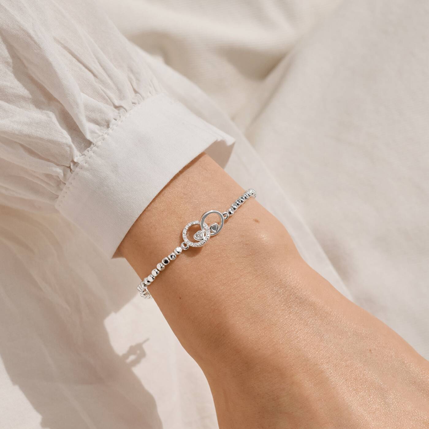 Forever Yours 'Wishing You A Sparkling Birthday' Bracelet In Silver Plating