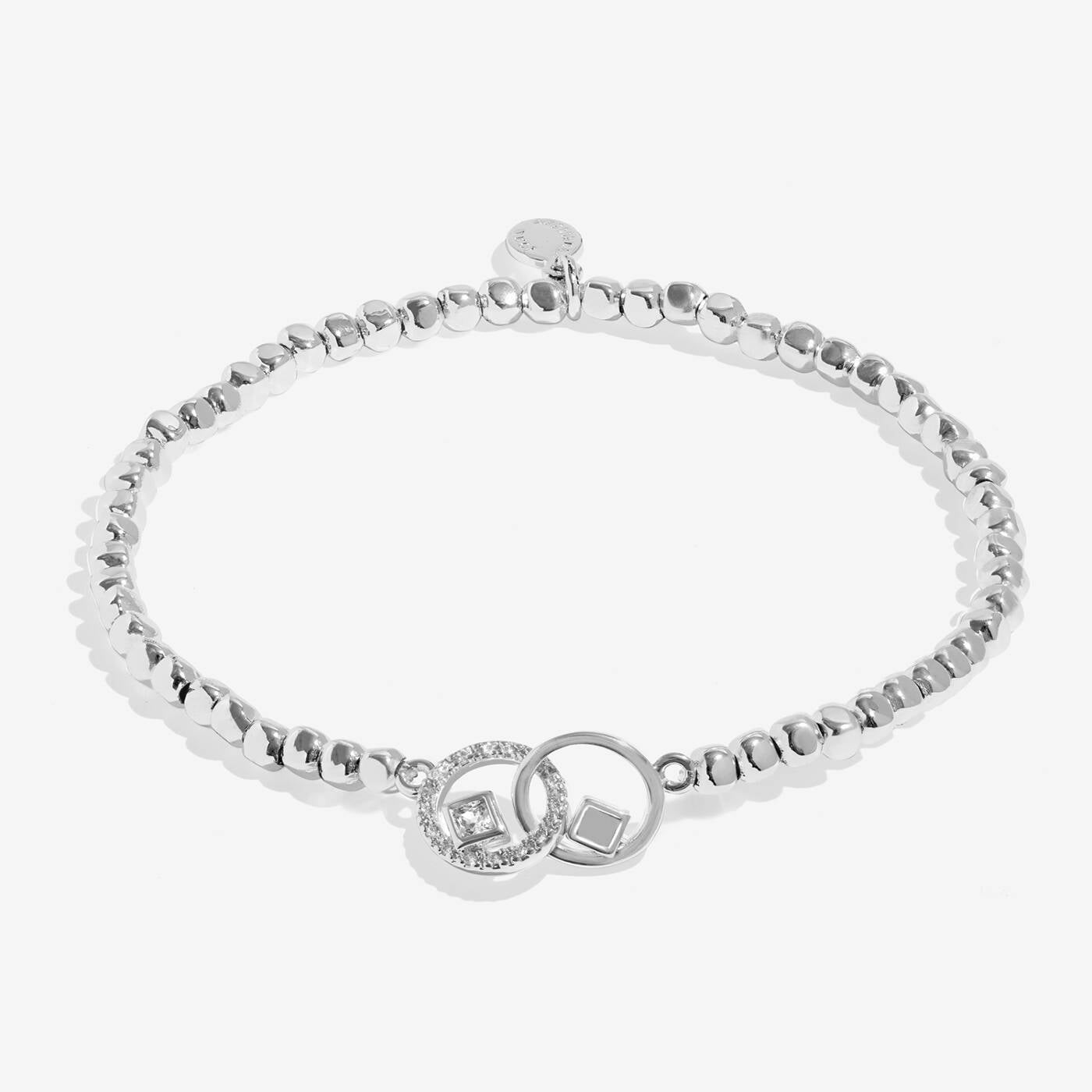 Forever Yours 'Wishing You A Sparkling Birthday' Bracelet In Silver Plating