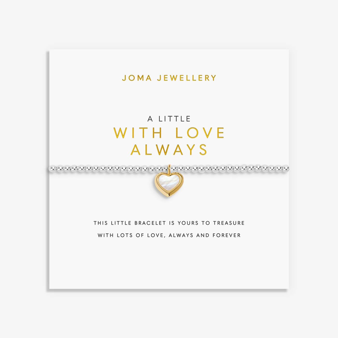 A Little 'With Love Always' Bracelet In Silver and Gold Plating