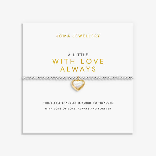 A Little 'With Love Always' Bracelet In Silver and Gold Plating