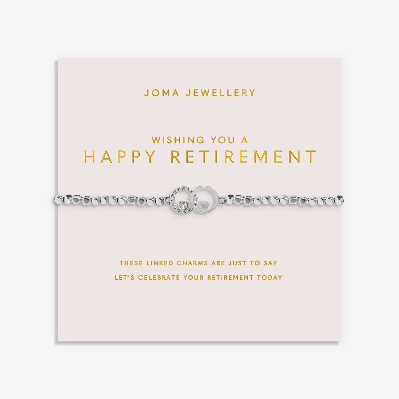 Forever Yours 'Wishing You A Happy Retirement' Bracelet In Silver Plating
