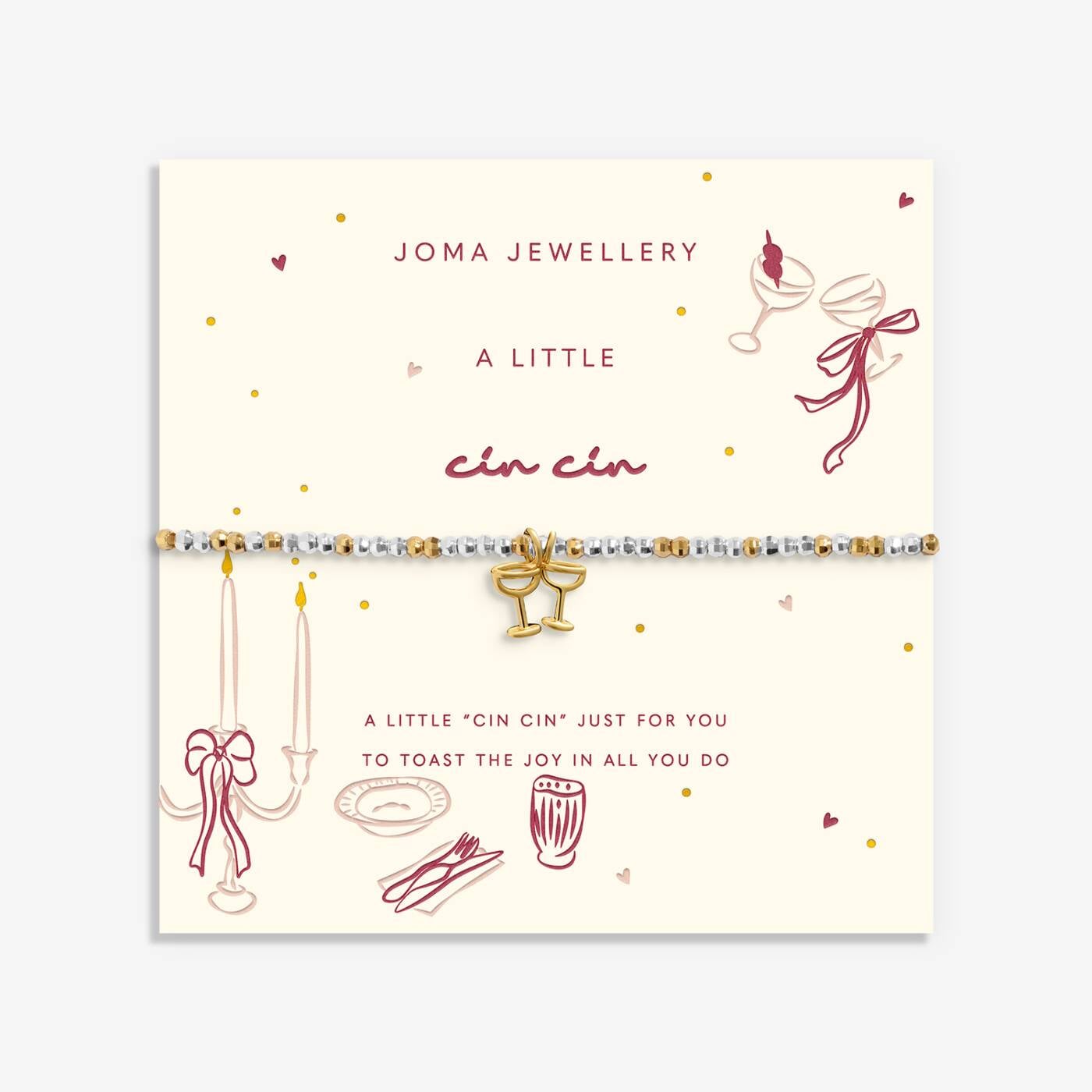 Little Stories 'Cin Cin' Bracelet In Silver and Gold Plating