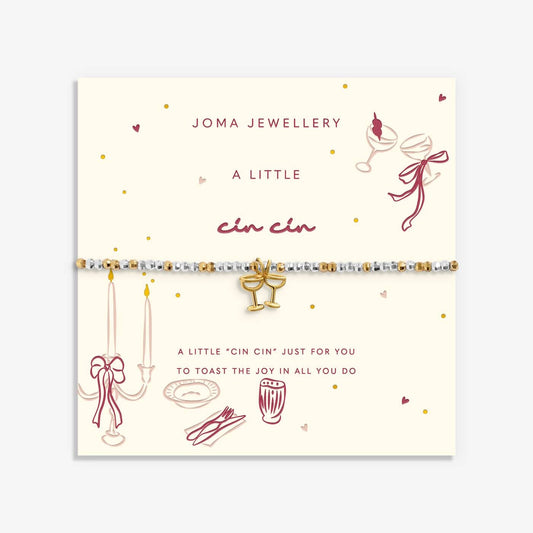 Little Stories 'Cin Cin' Bracelet In Silver and Gold Plating
