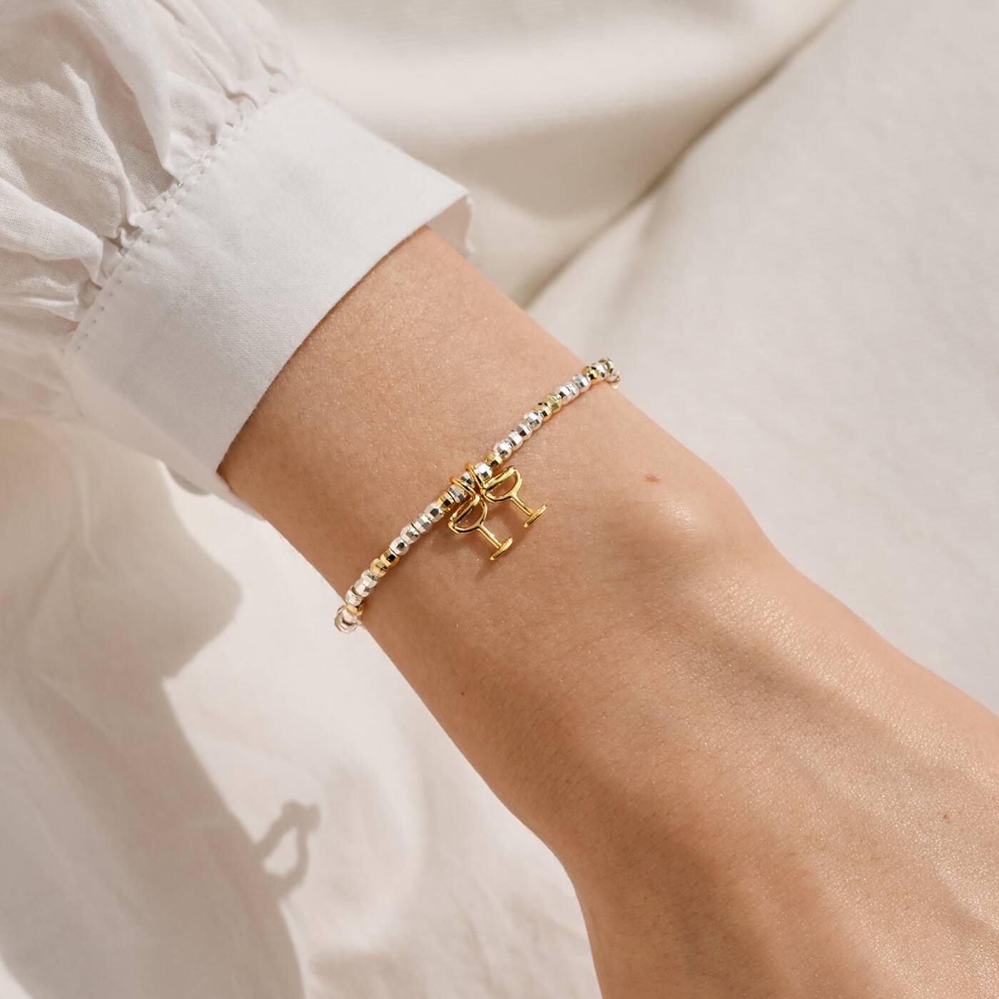 Little Stories 'Cin Cin' Bracelet In Silver and Gold Plating