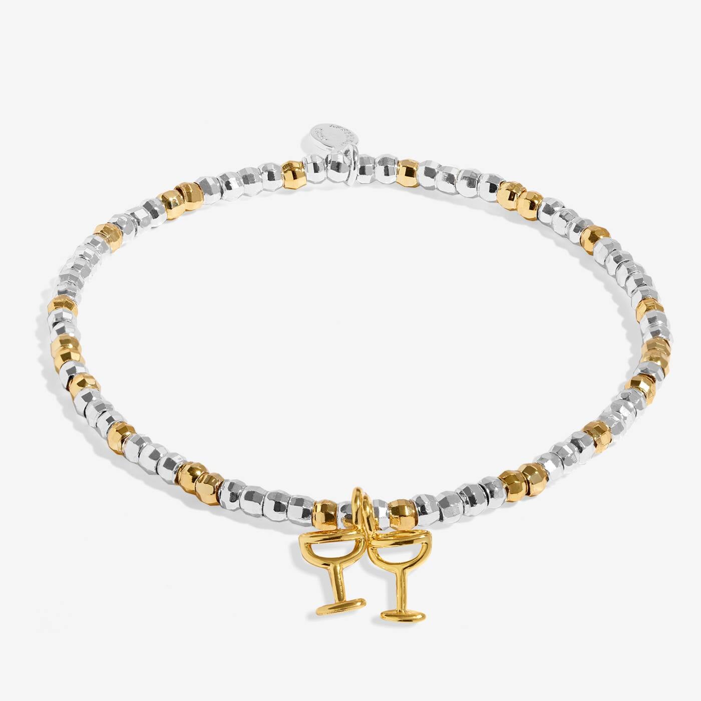 Little Stories 'Cin Cin' Bracelet In Silver and Gold Plating