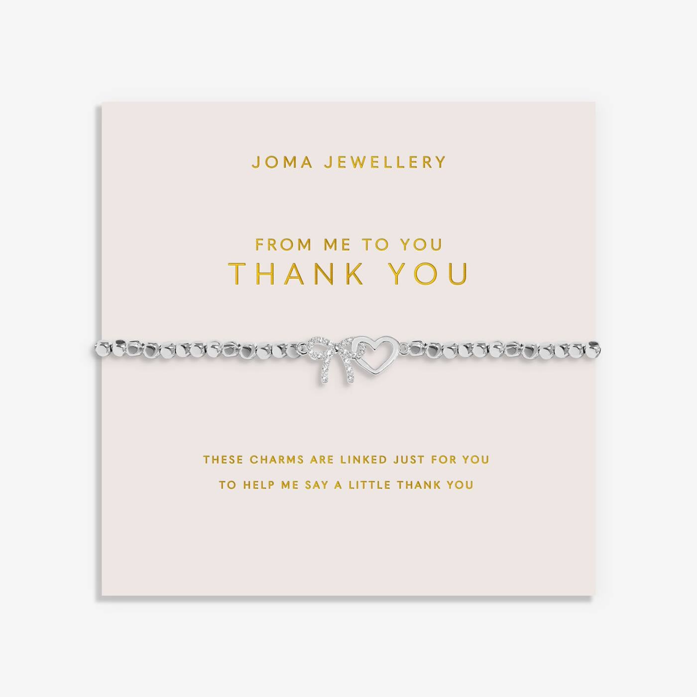 Forever Yours 'From Me To You Thank You' Bracelet In Silver Plating