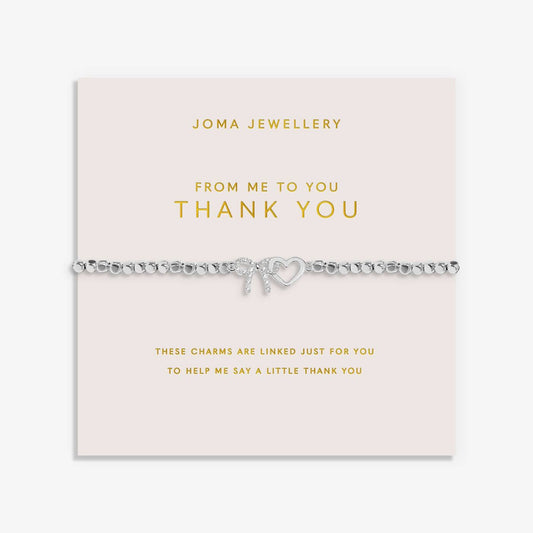 Forever Yours 'From Me To You Thank You' Bracelet In Silver Plating
