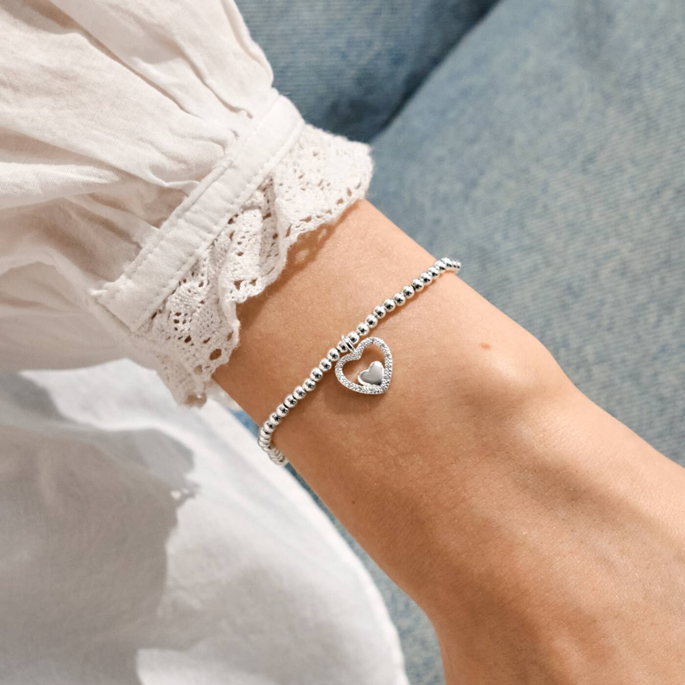 A Little 'Happy Birthday Nanny' Bracelet In Silver Plating