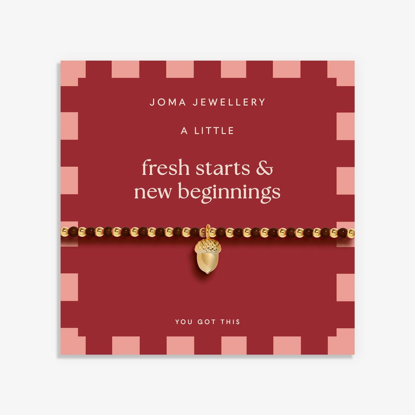 Autumn's Calling A Little 'Fresh Starts And New Beginnings' Bracelet In Gold Plating