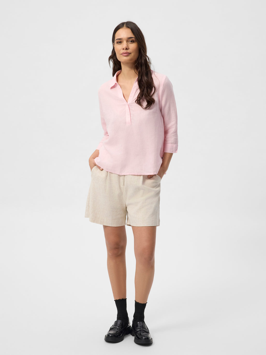 Alena Shirt in Rose Pastel