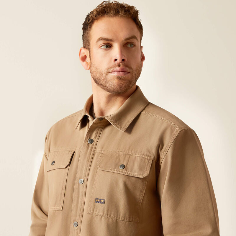 Rebar Canvas Shirt Jacket Khaki