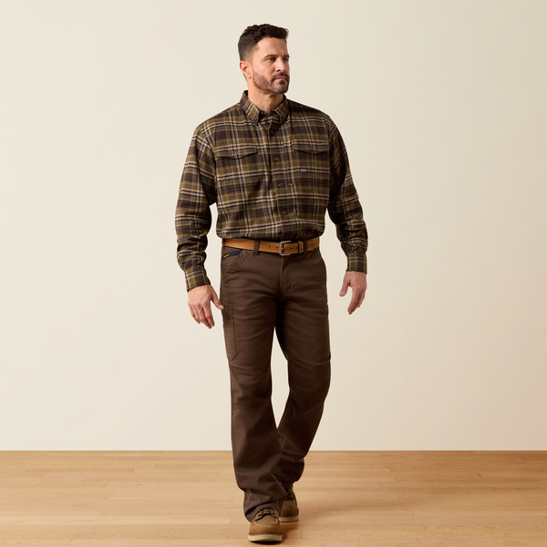 Rebar Flannel Duratretch Work shirt Earth