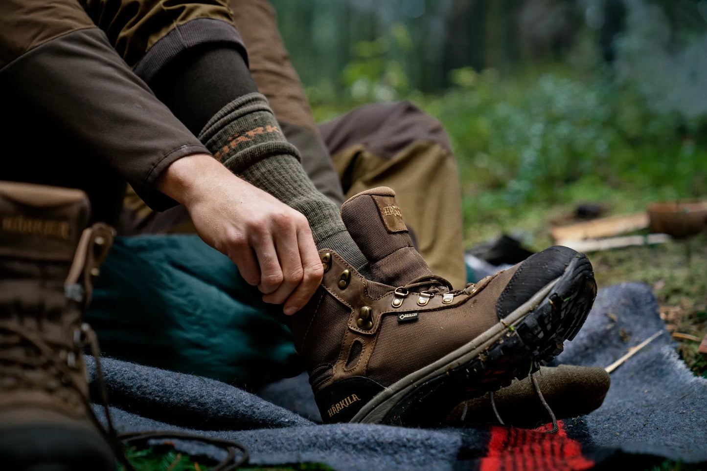 HÄRKILA Pro Hunter 2.0 Short Socks Willow Green/Brown