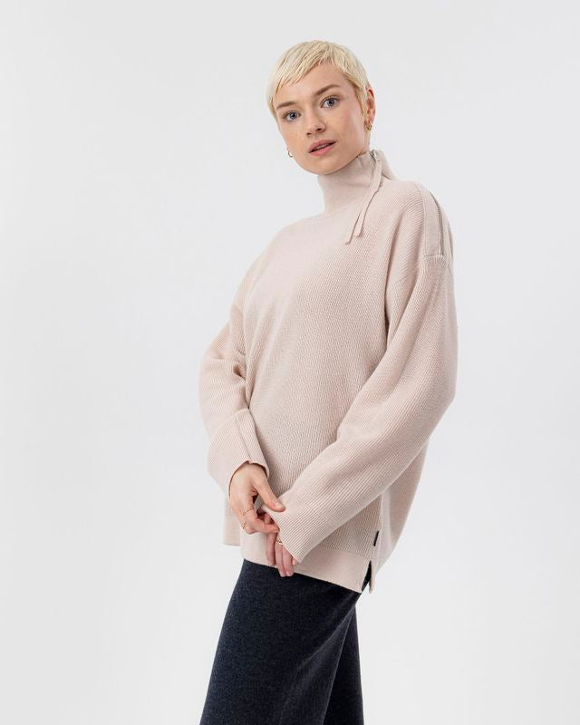 Kristina Zip Sweater Oyster