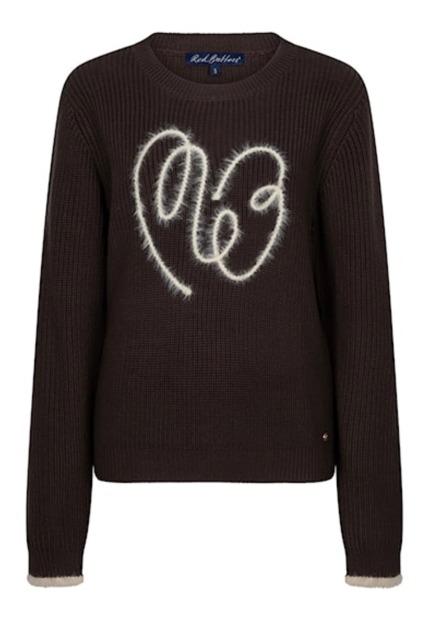 Sweater ribbon logo Espresso