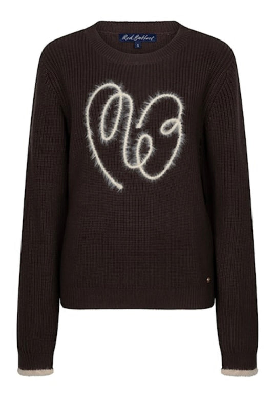 Sweater ribbon logo Espresso