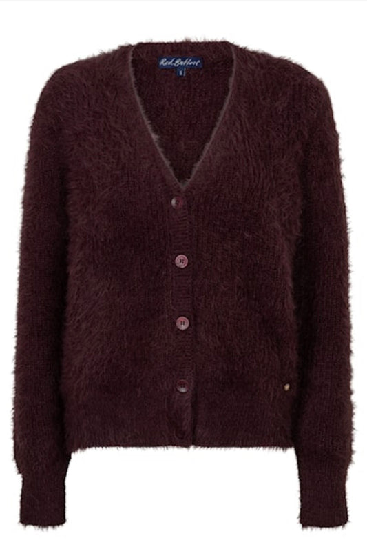 Cardigan Fuzzy Burgandy