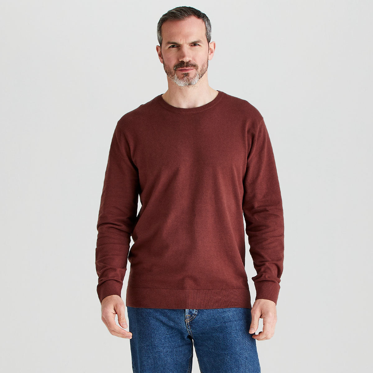 Men’s Hartland Knit Jumper Oxblood