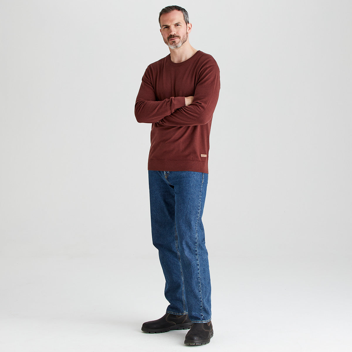 Men’s Hartland Knit Jumper Oxblood