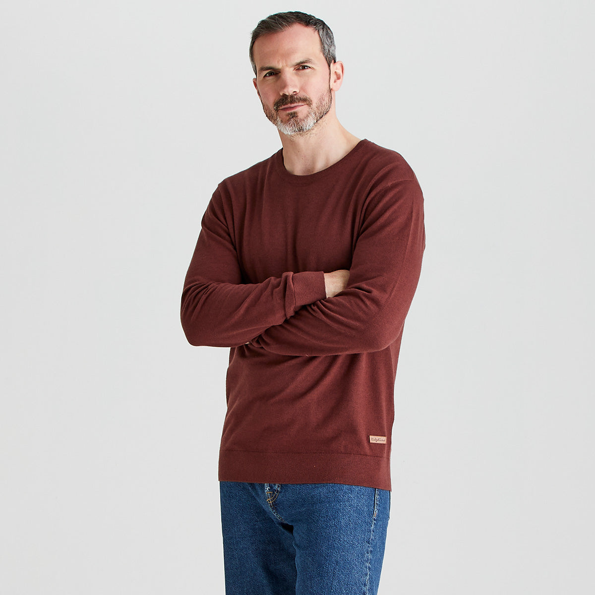 Men’s Hartland Knit Jumper Oxblood