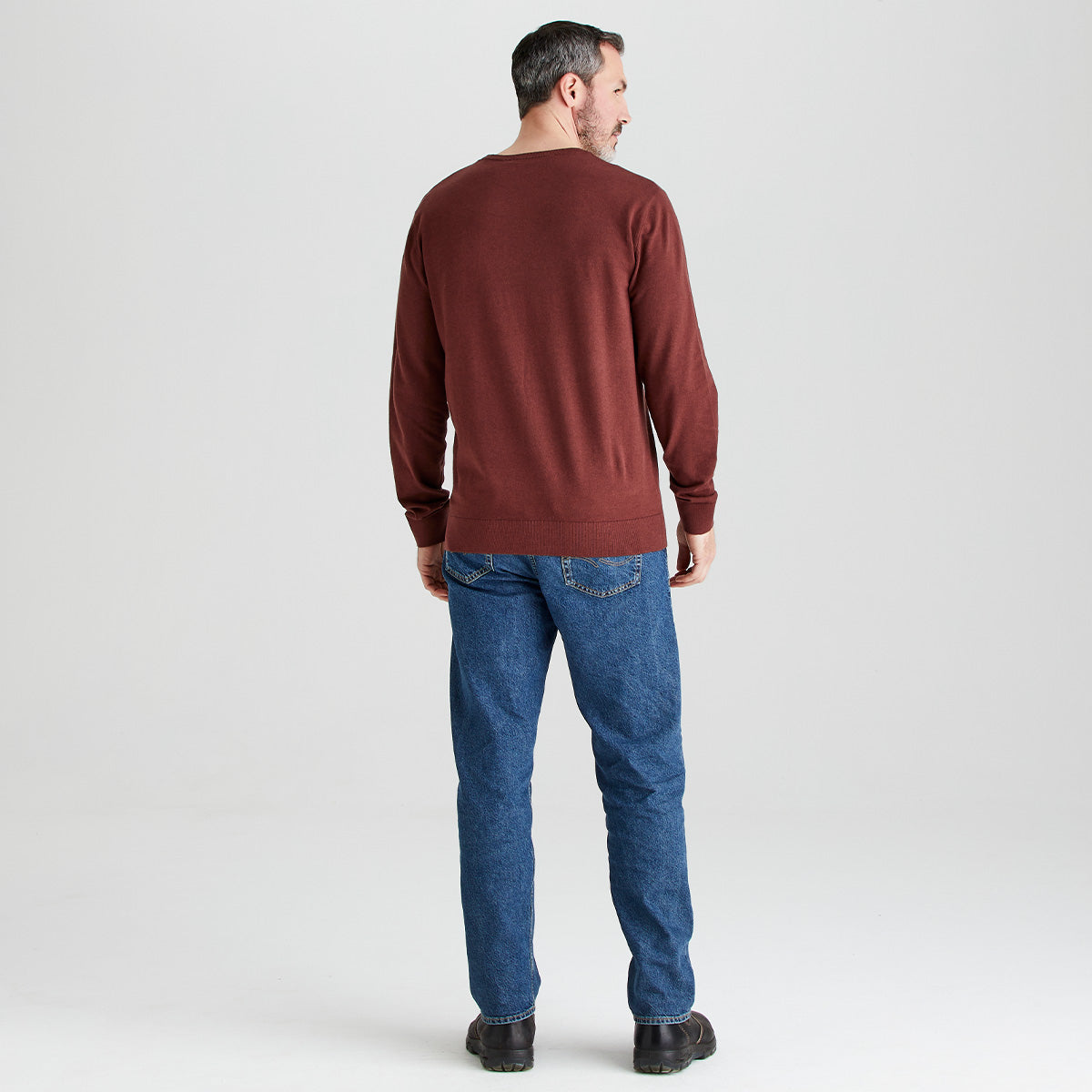Men’s Hartland Knit Jumper Oxblood