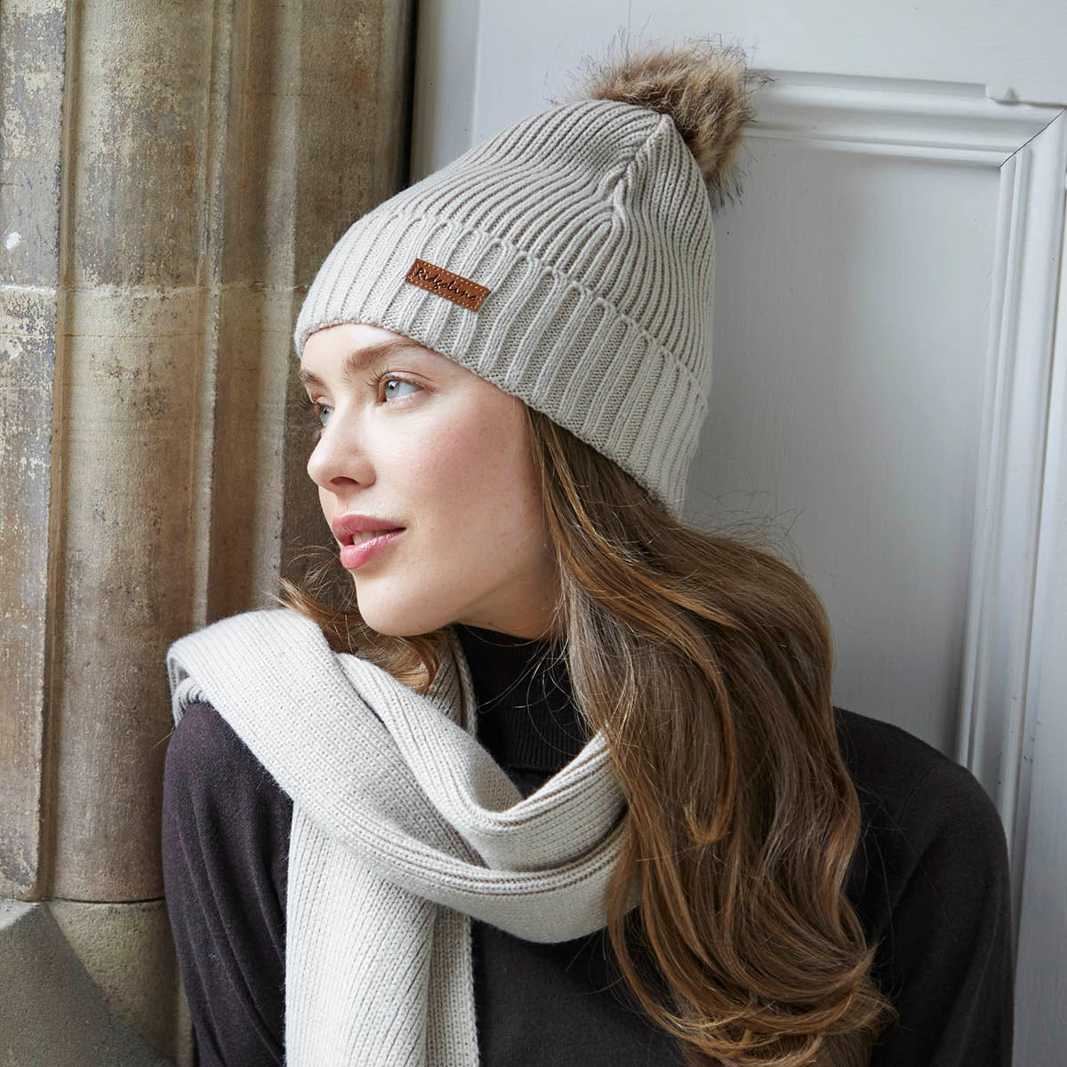 Baltic Hat & Scarf Set Sand