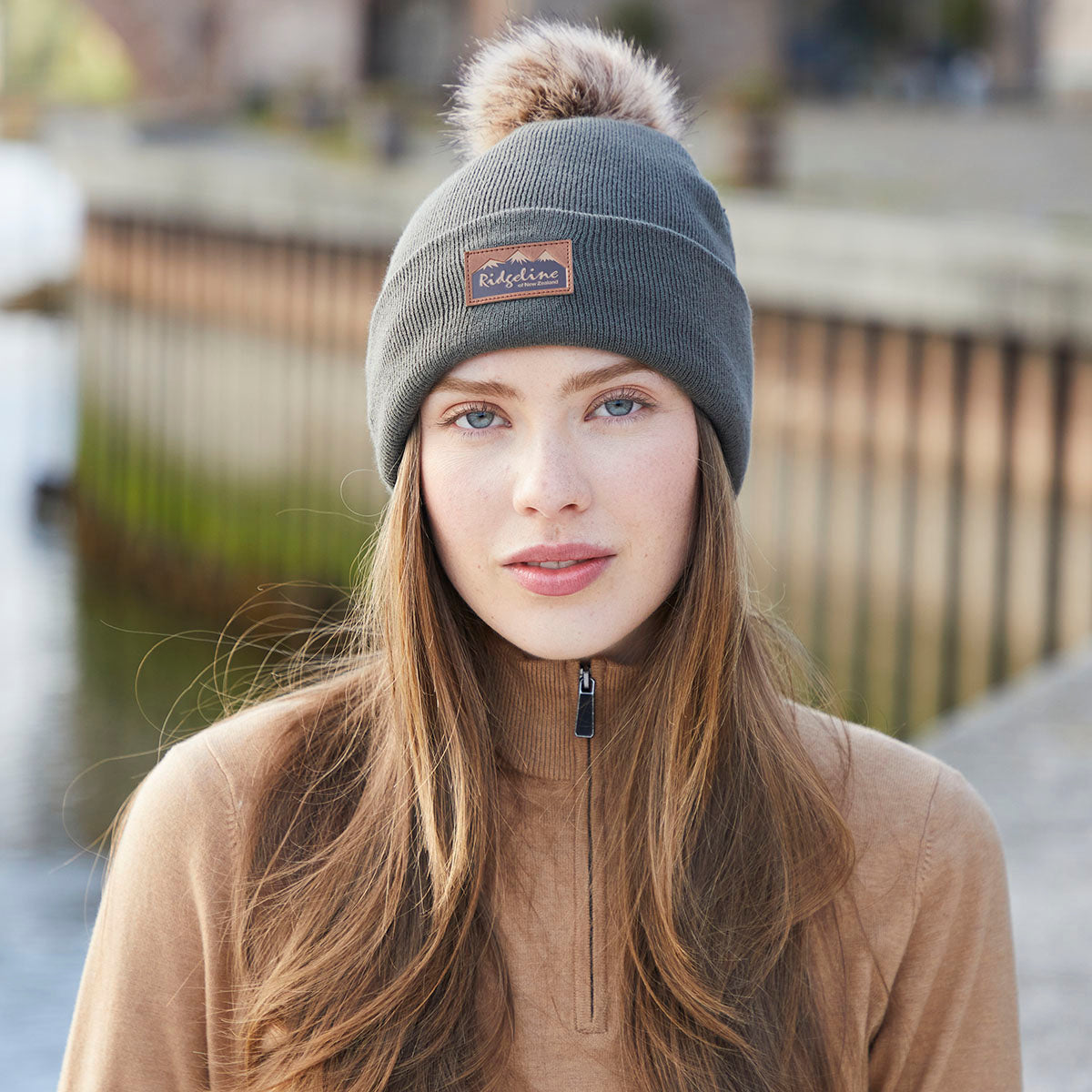 Heritage Fine Knit Bobble Hat Moss