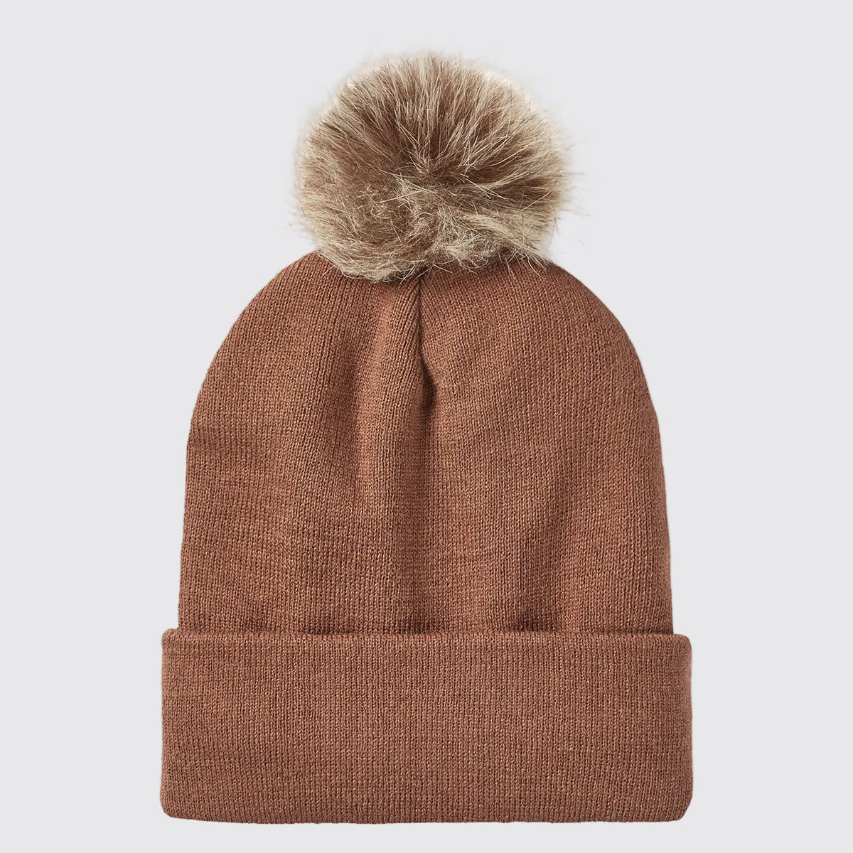 Heritage Fine Knit Bobble Hat Nutmeg
