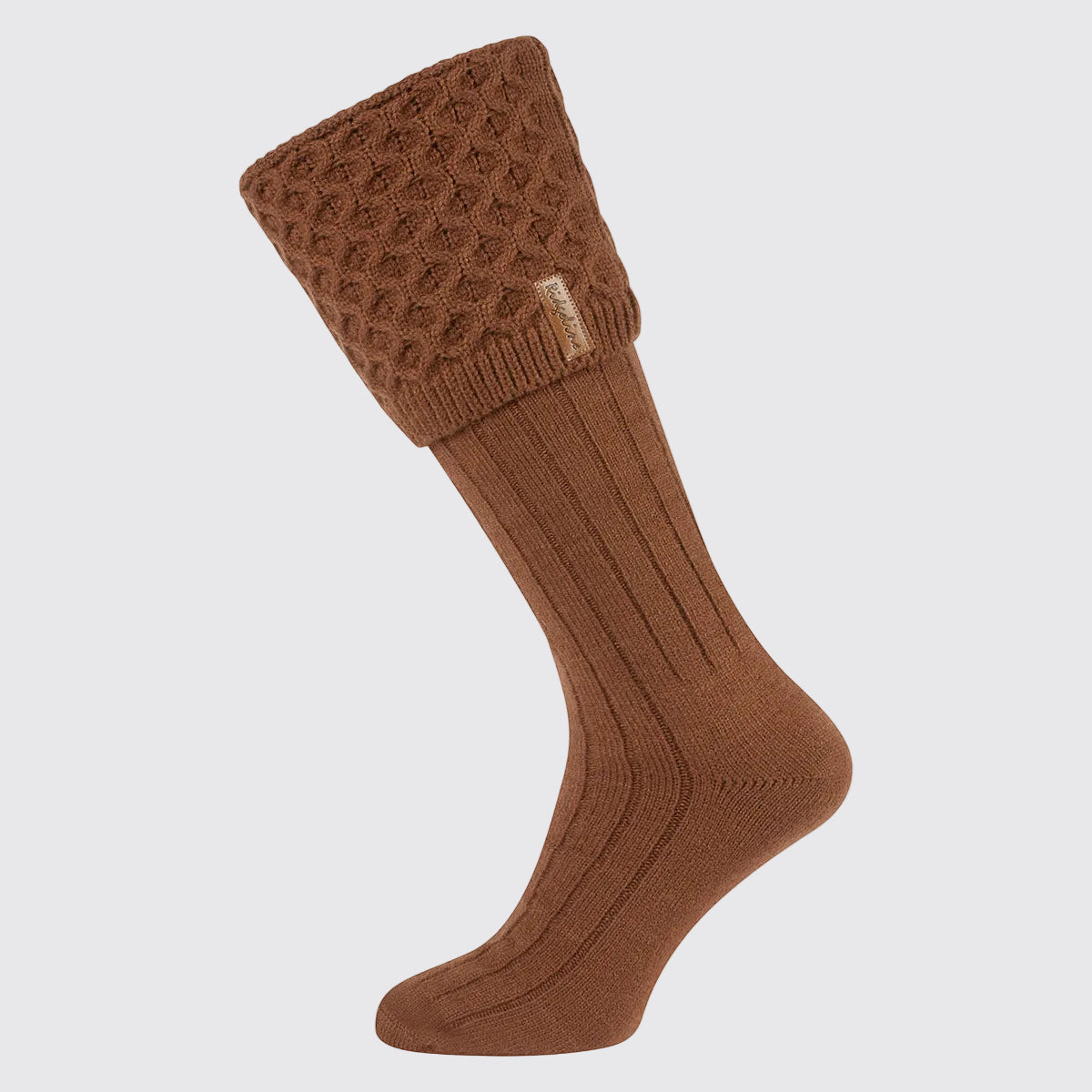 Double Cuff Welly Socks Nutmeg