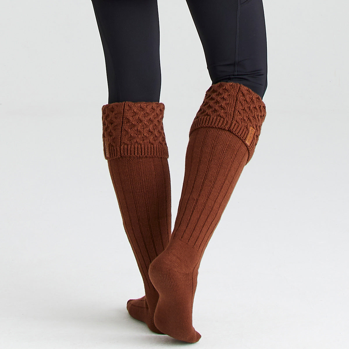 Double Cuff Welly Socks Nutmeg