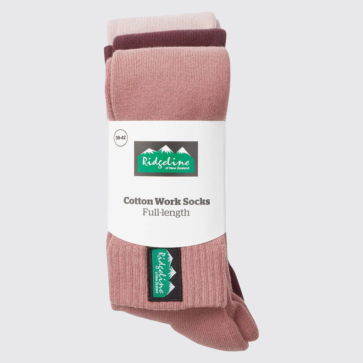 Unisex Cotton Work Socks Full Length Oxblood