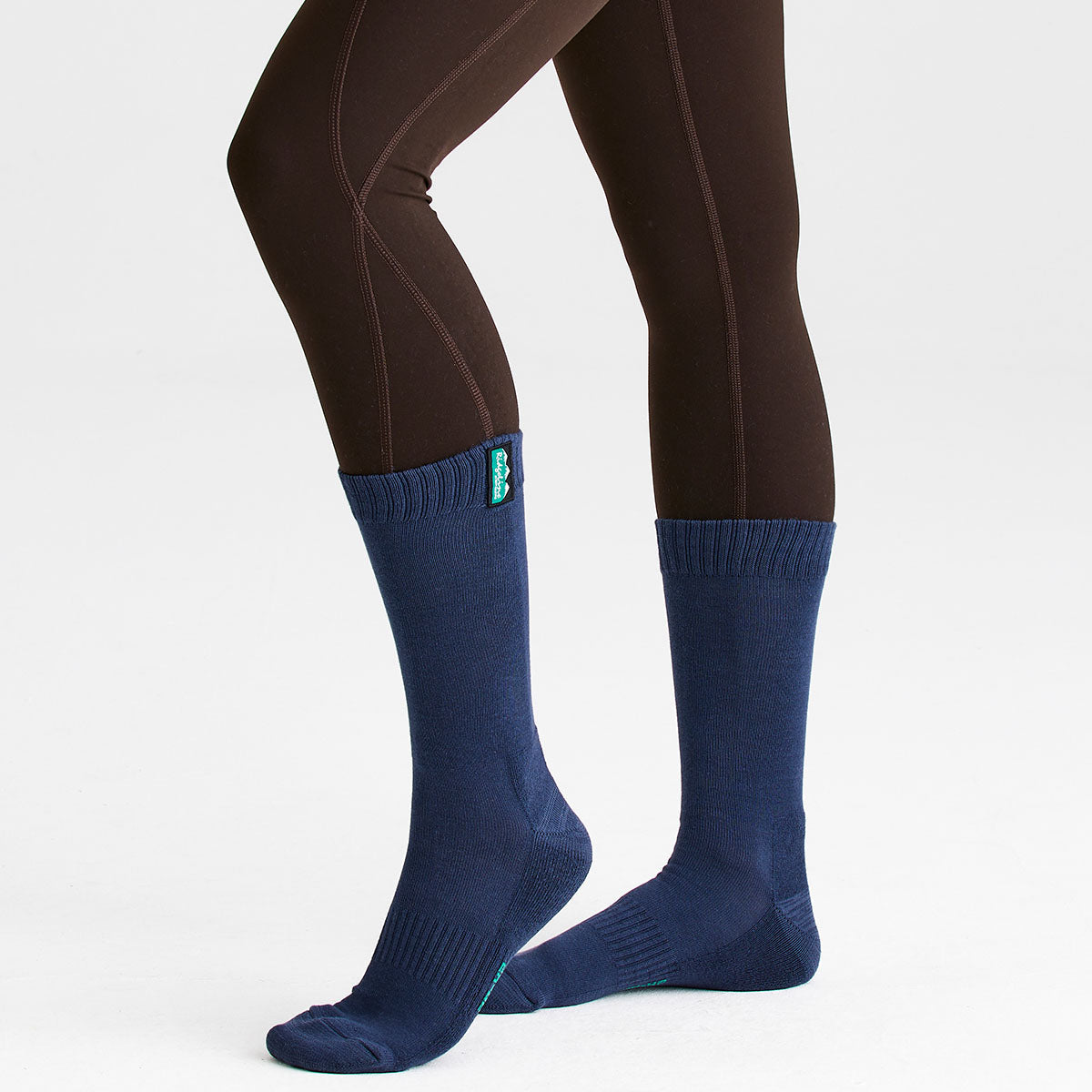 Unisex Cotton Work Socks Mid Length Navy Multi 36-