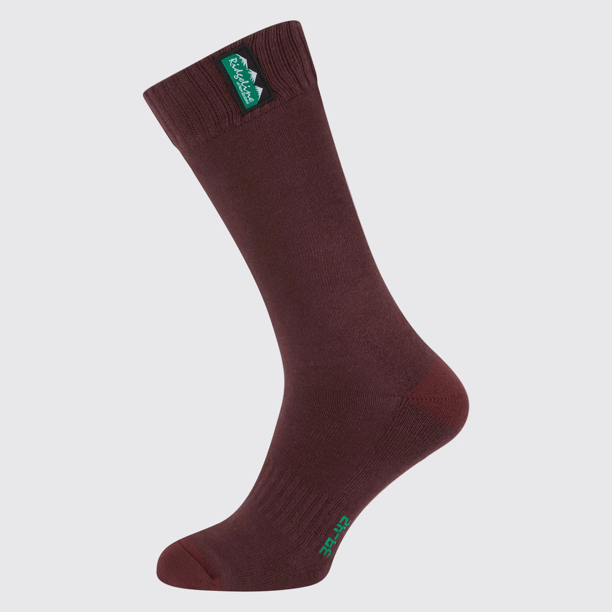 Unisex Cotton Work Socks Mid Length Oxblood