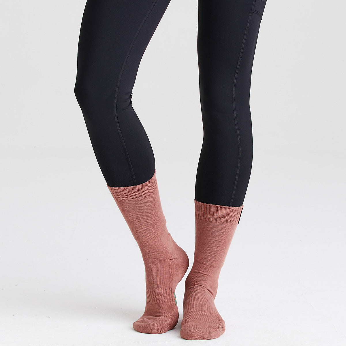 Unisex Cotton Work Socks Mid Length Oxblood