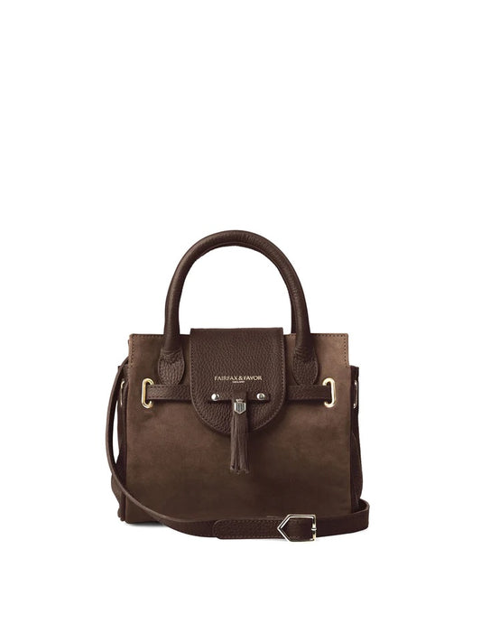 The Windsor Women's Mini Handbag - Chocolate Suede