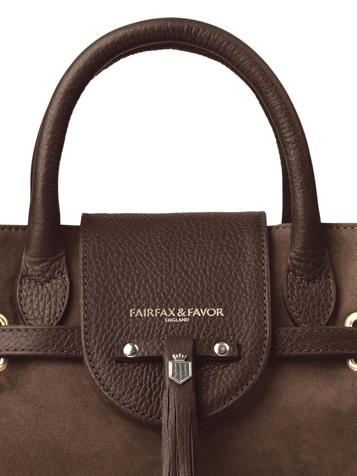The Windsor Women's Mini Handbag - Chocolate Suede