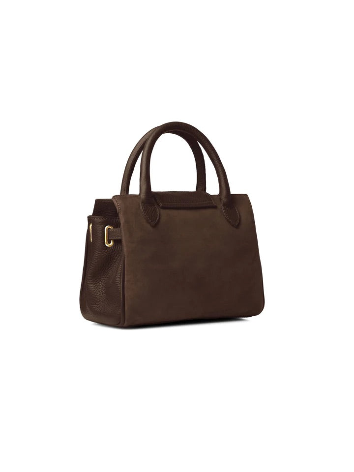 The Windsor Women's Mini Handbag - Chocolate Suede