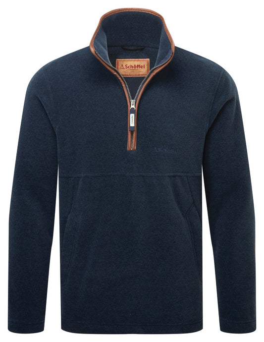 Berkeley Quarter Zip Fleece Petrol Blue